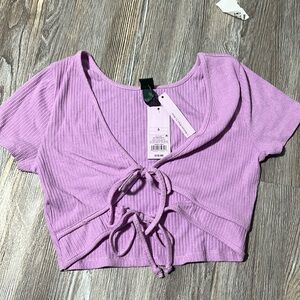 wild fable purple crop top